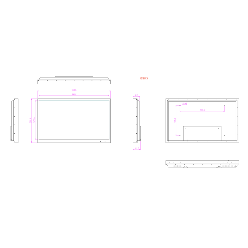 Outdoor TV ESI43 - Smart 4K LED GOOGLE TV